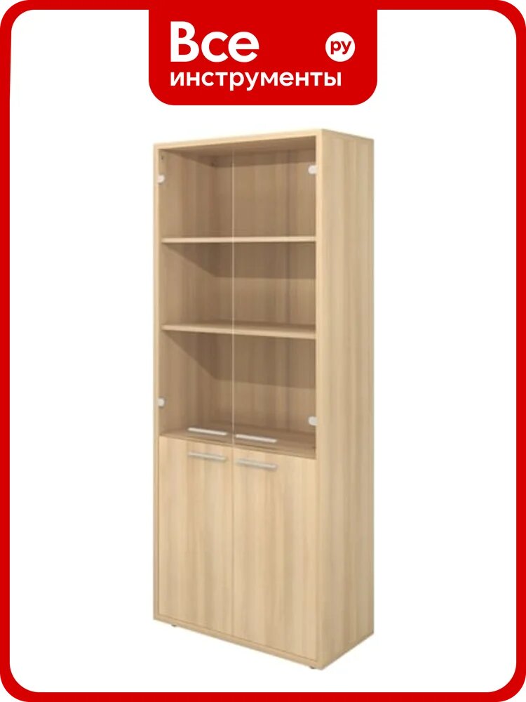 Шкаф Монолит Дублин высокий 800x400x1980 стекло прозрачное Акация лорка31 ДБ52.31