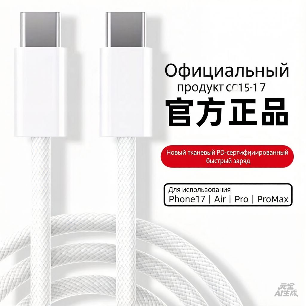 Кабель для мобильных устройств, белый провод