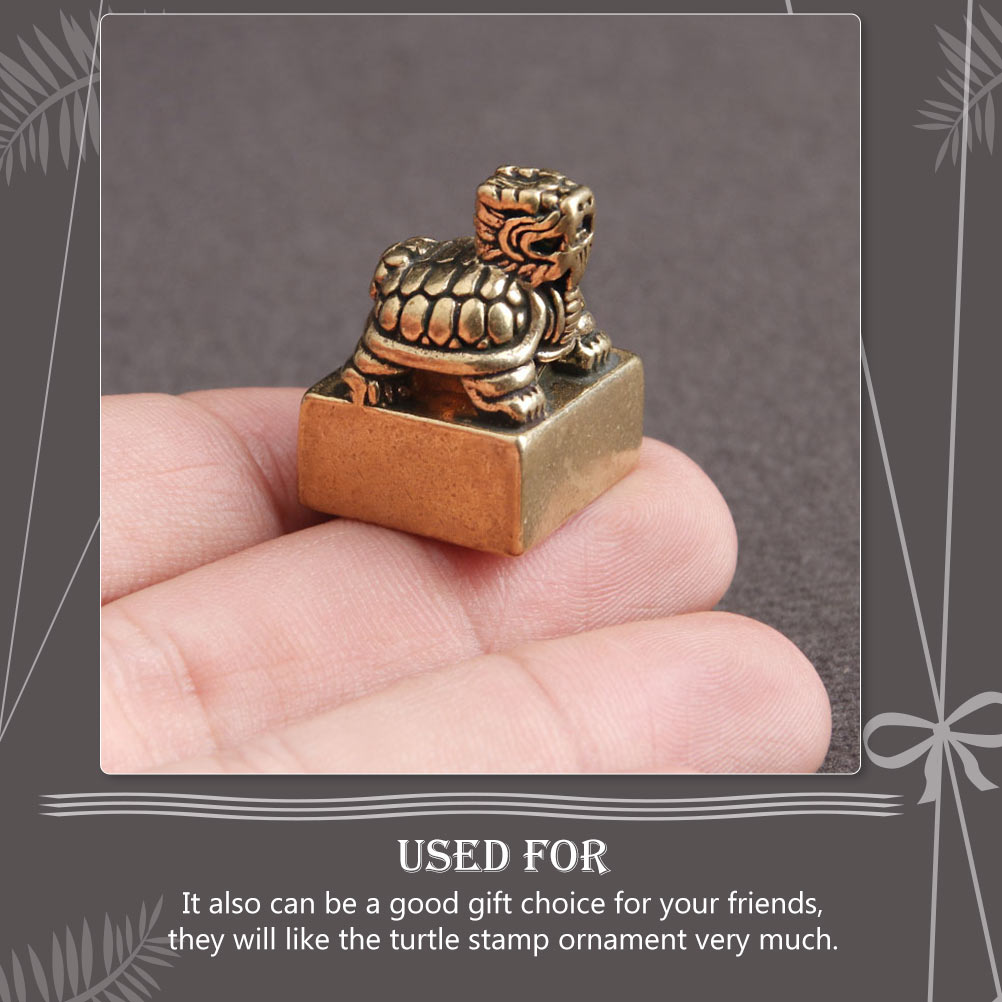 Настольное Украшение В Forme Черепашки Из Латуни Для Дома 2 5X1 9Cm