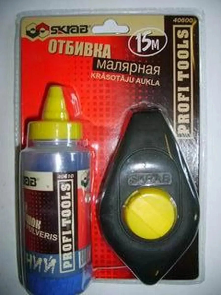 Отбивка малярная с краской 113гр. 15м Skrab 40600