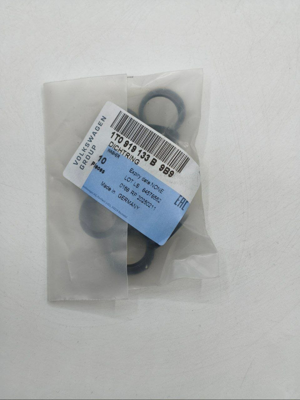 Кольцо уплотнительное 1T091-9133B9B9/1T0919133B9B9 VAG