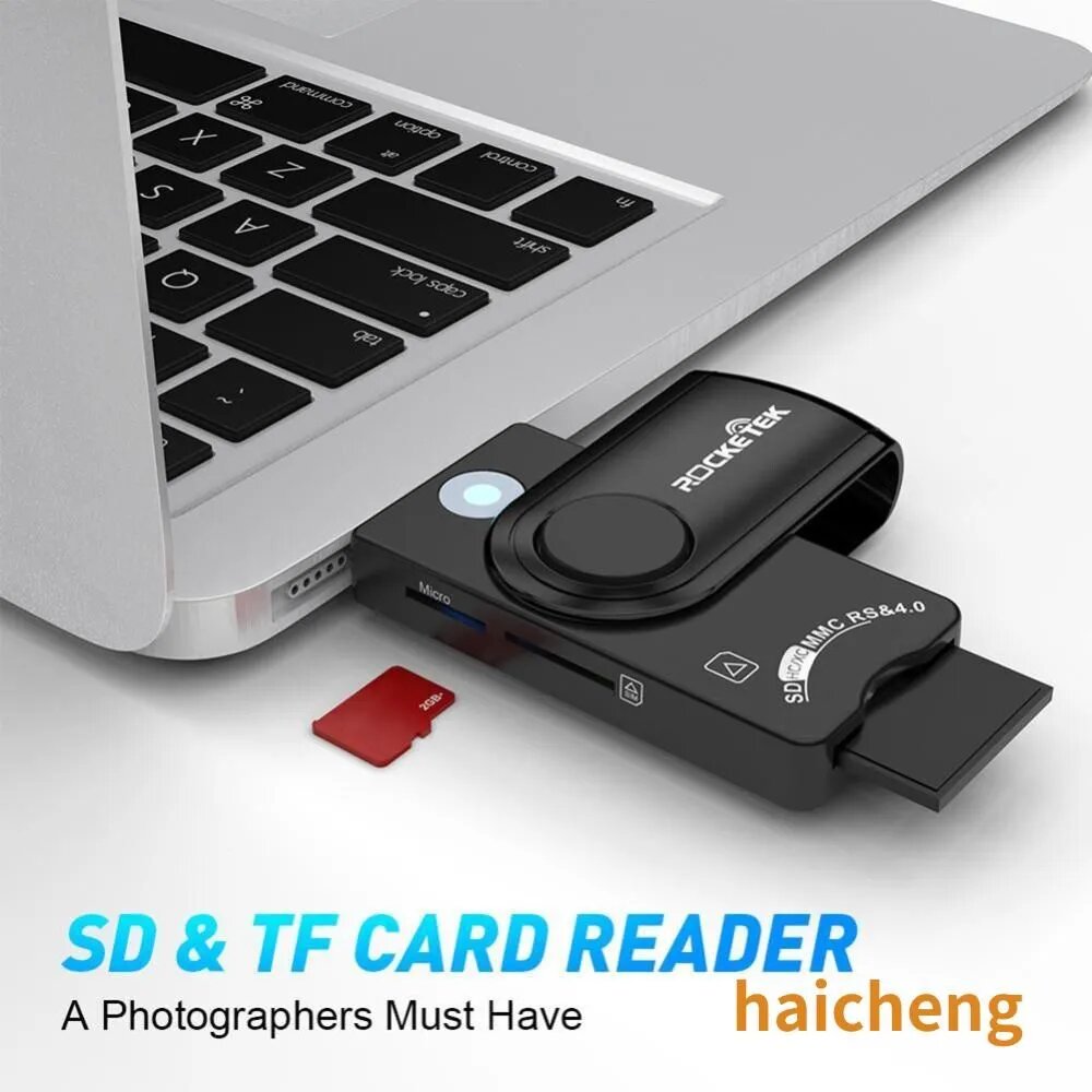 USB 2.0 смарт-кард-ридер для банковских и государственных карт, SD/TF/SIM