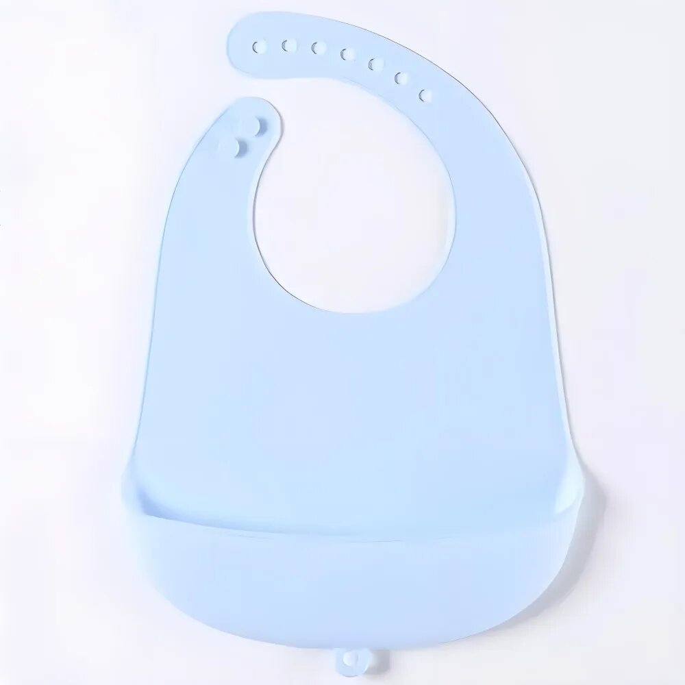 Силиконовые нагрудники Bneseus для малышей Голубой, Light Blue