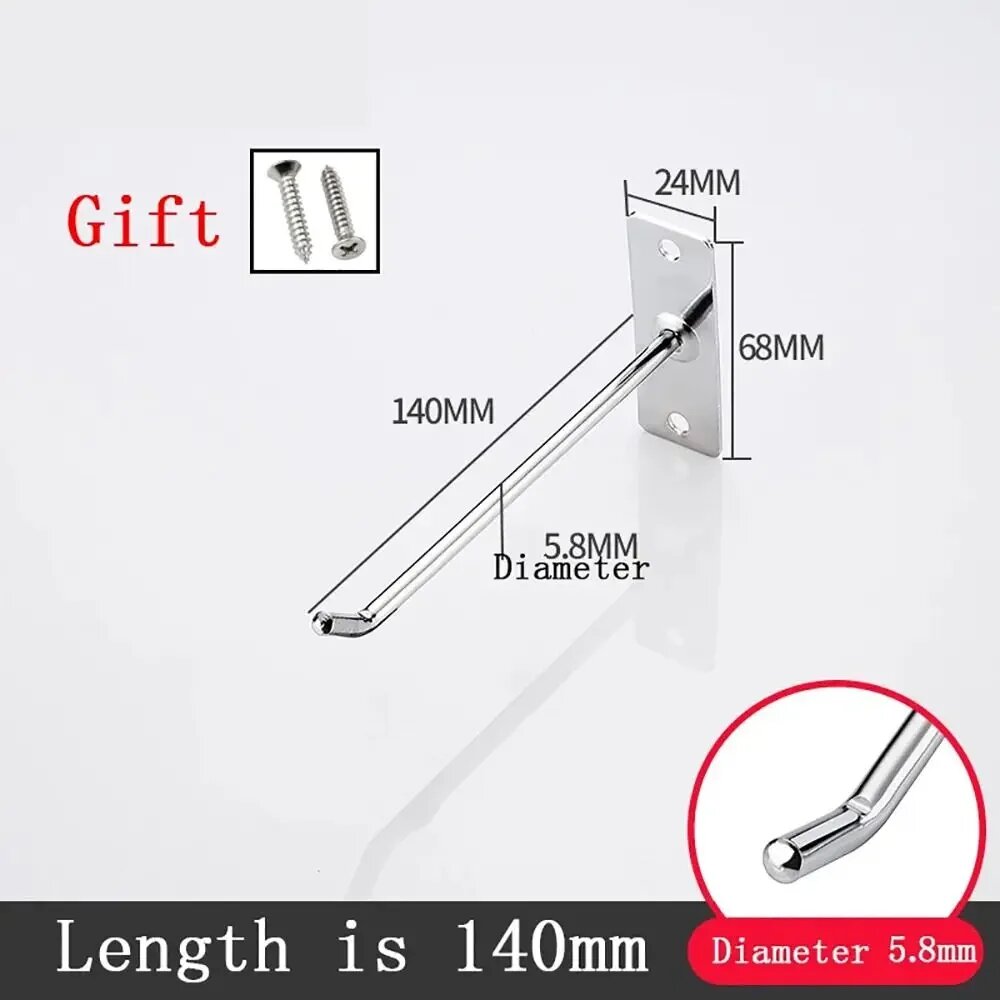 Стальной настенный крюк 5.8x140mm