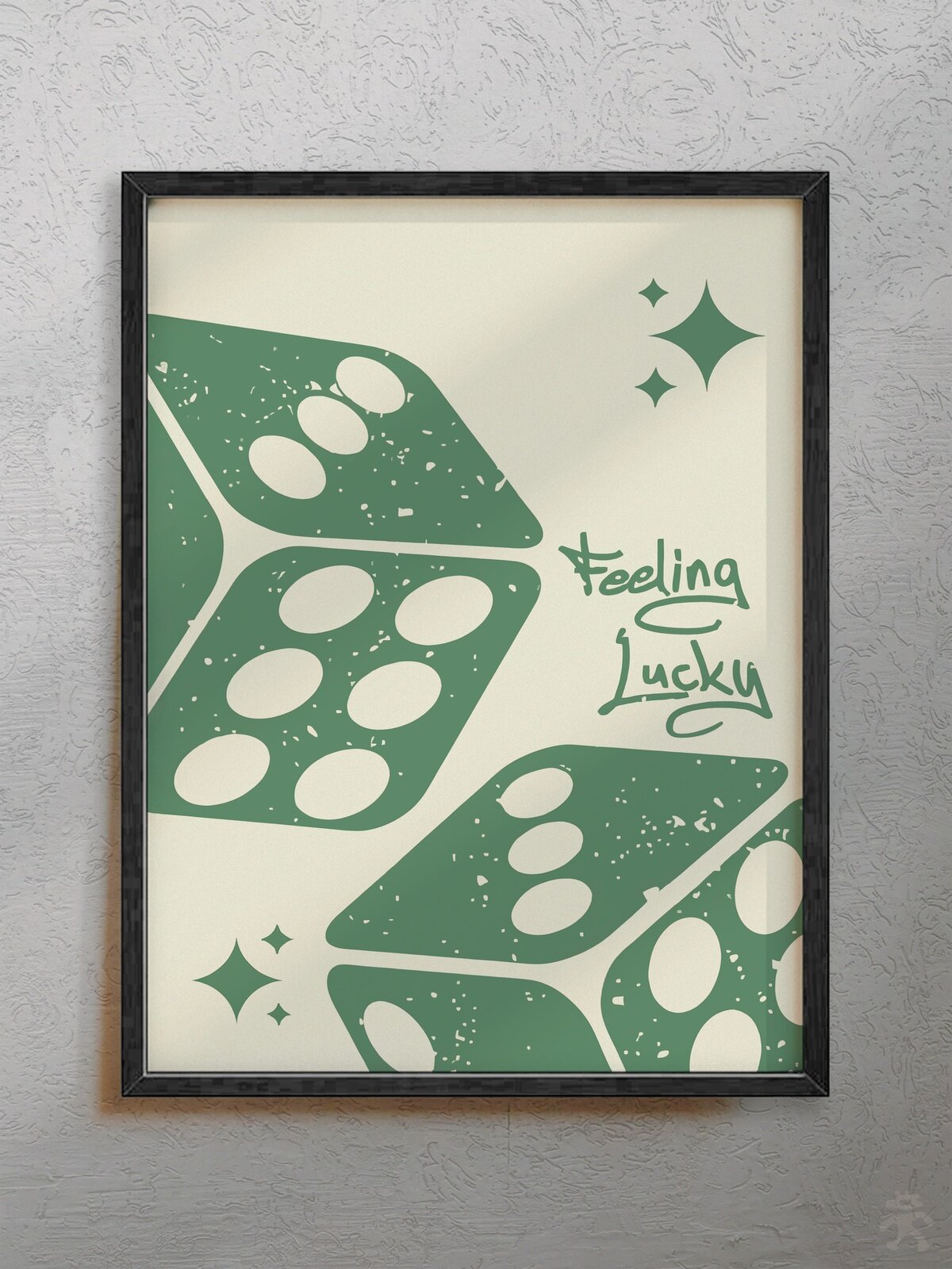 Интерьерный постер "Feeling Lucky" в стиле pinterest, формат 30x40 см