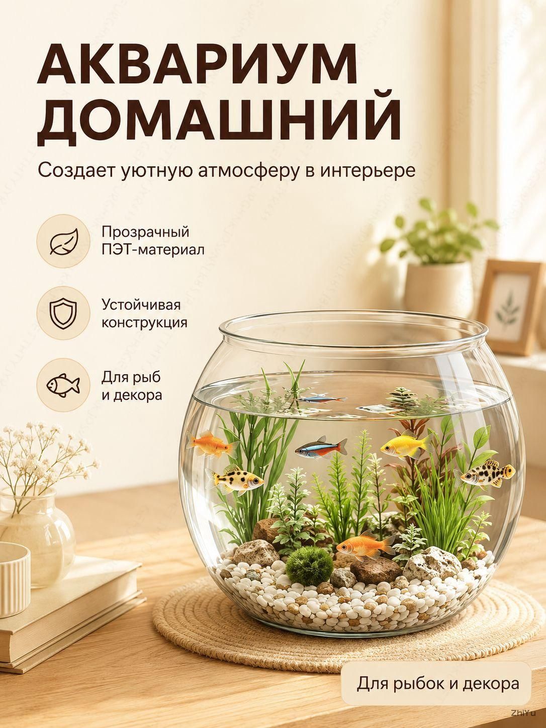 Аквариум,5 литров