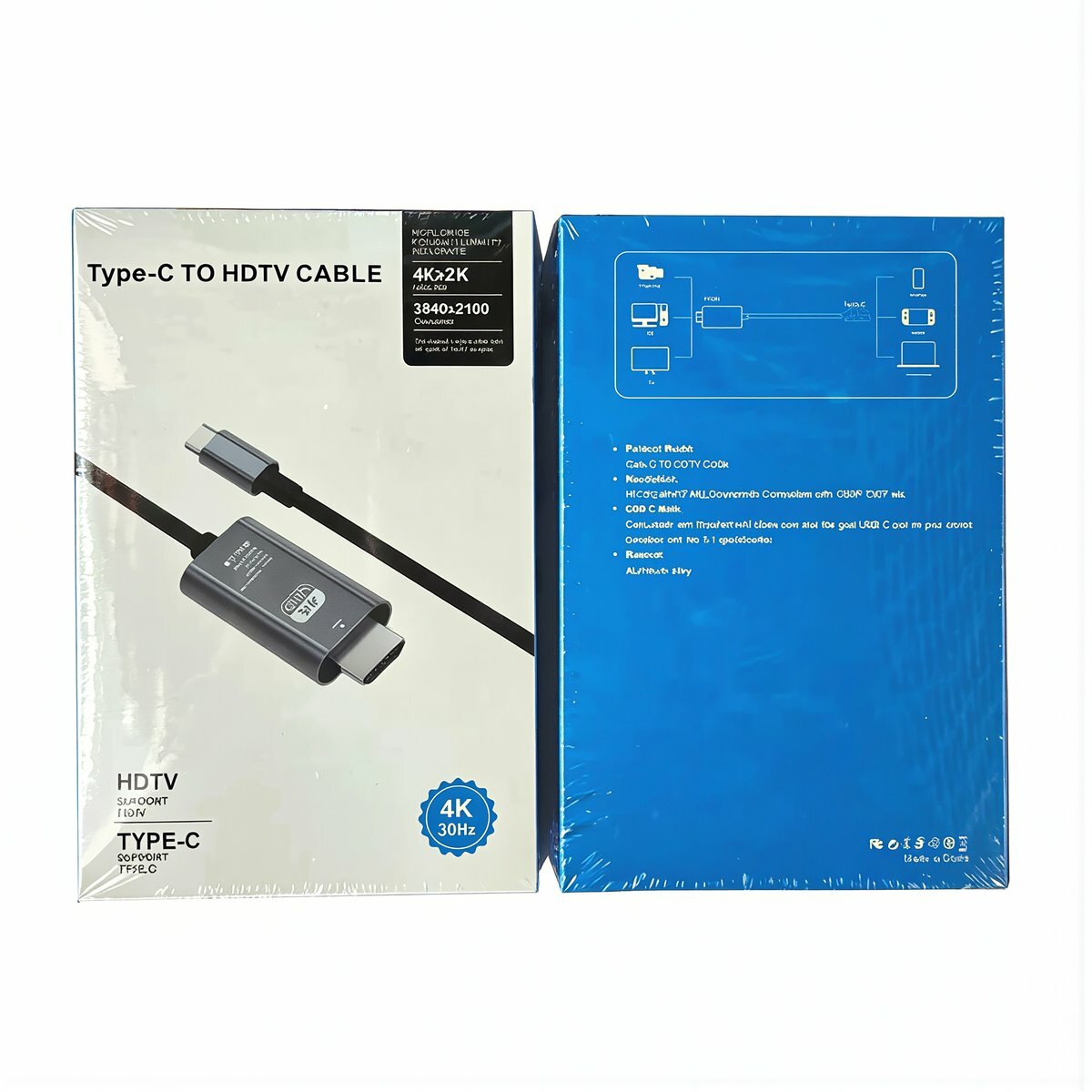 Кабель Type-C HDMI длинной 2 метра 4K 60 Гц алюминиевый сплав совместим с Thunderbolt 3 для передачи видеоданных