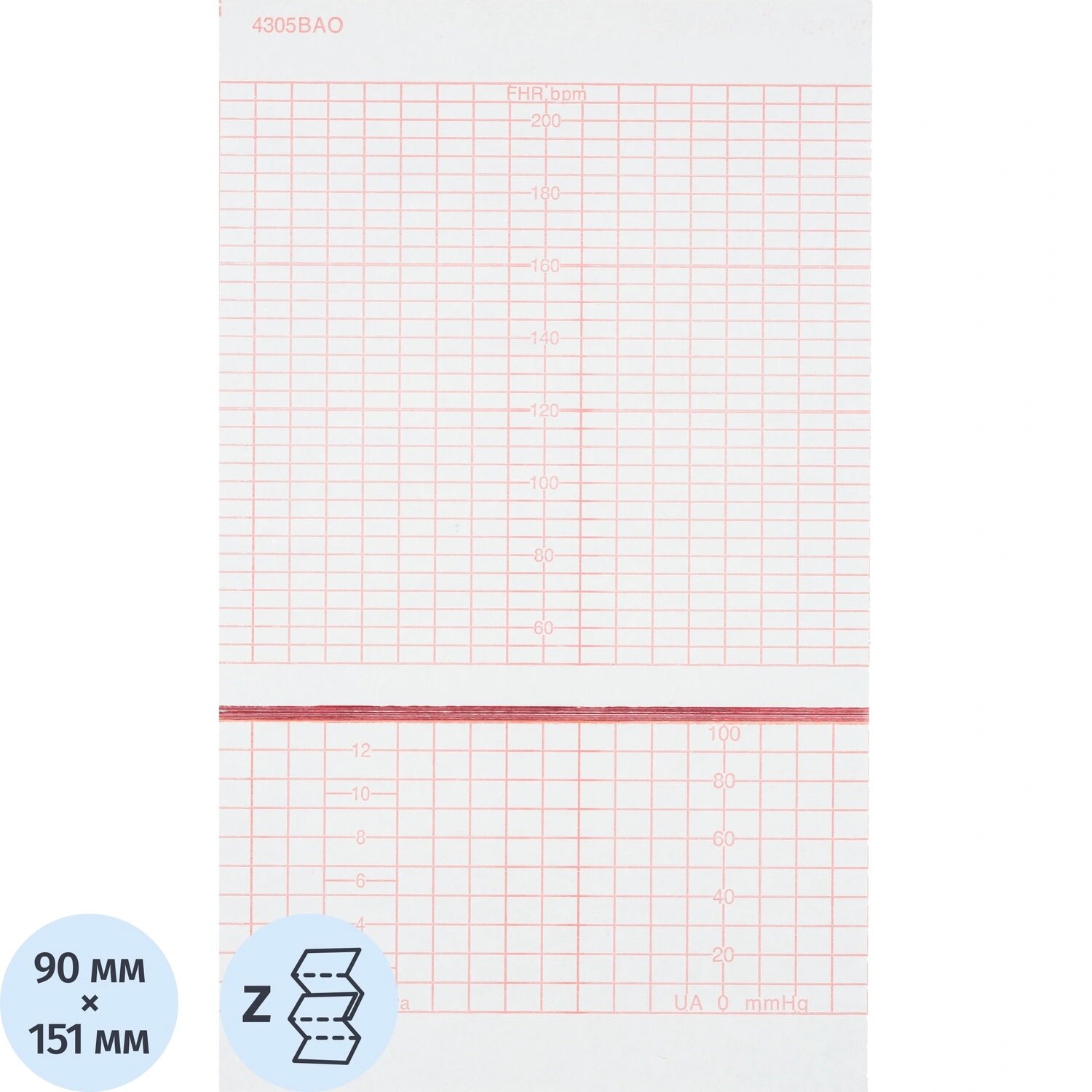 Комус Медицина Лента тепл. регист. для CTG(FM) GE (COROMETRICS) BAO/DAO 151х90х150, K151Z90