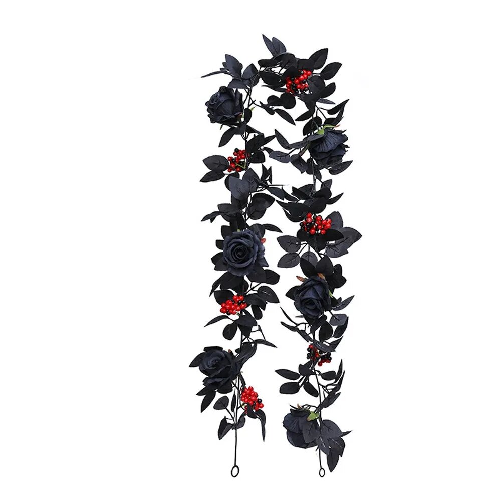 Черные розы искусственные, 175 см, Style 1