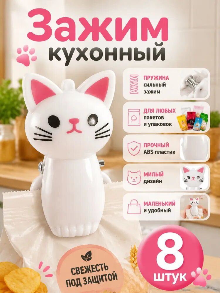 Зажим кухонный, 8 шт