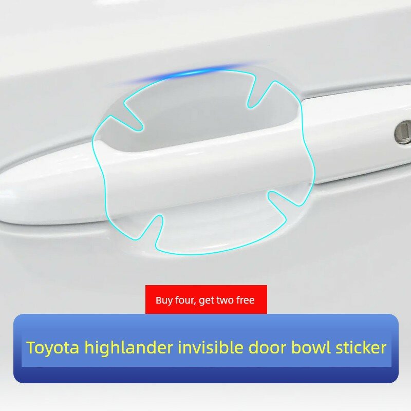 Toyota Highlander Невидимая пленка для порога 4 листа + 2 листа бесплатно для защиты двери автомобиля