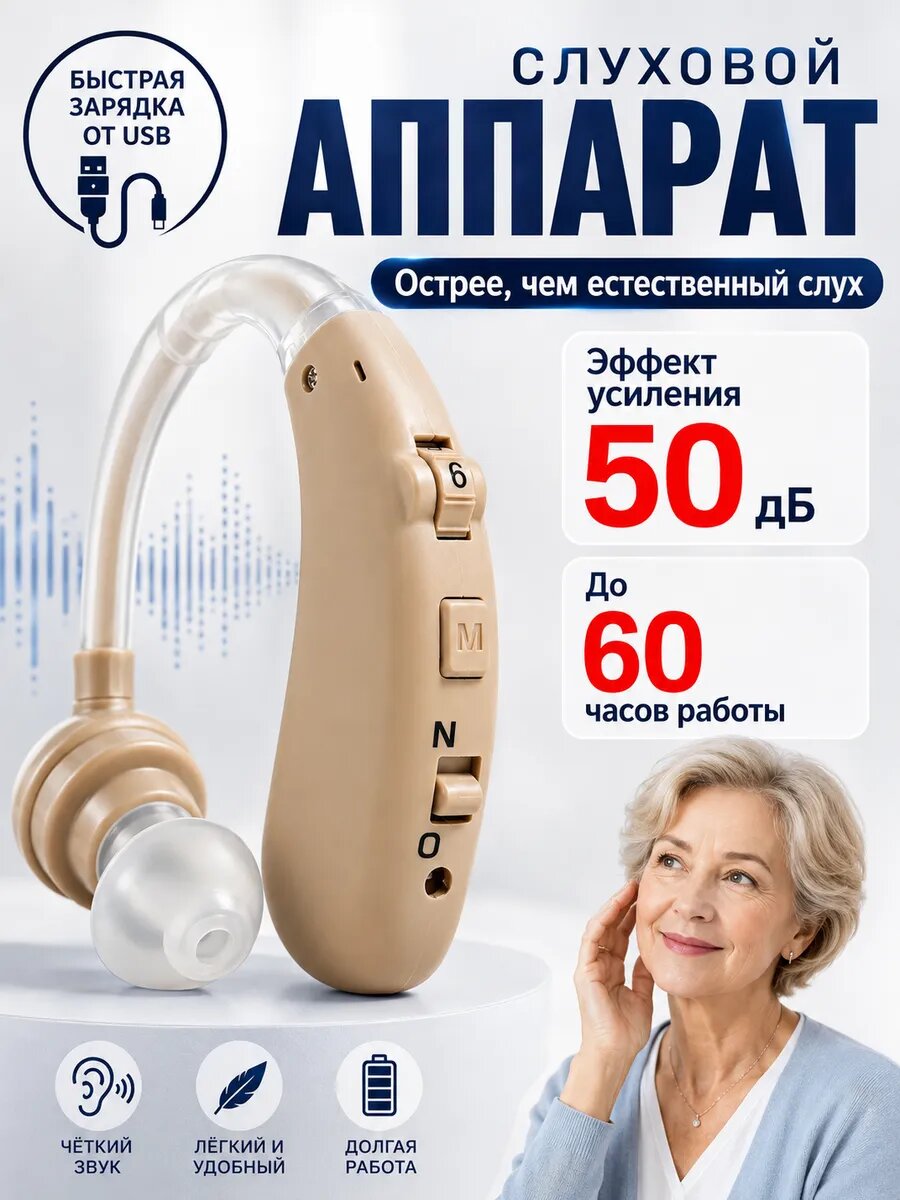 Усилитель звука ушной четкий слух，Слуховой аппарат