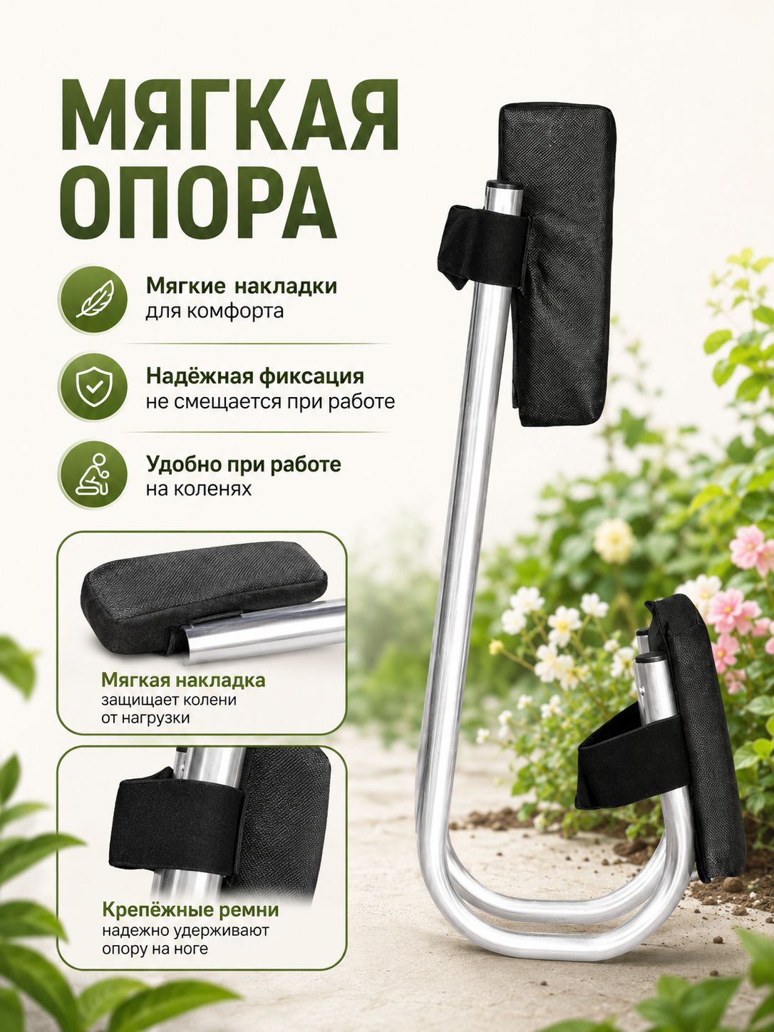 Садовый стул, Металлический сплав, 18х45х30 см, 1 шт