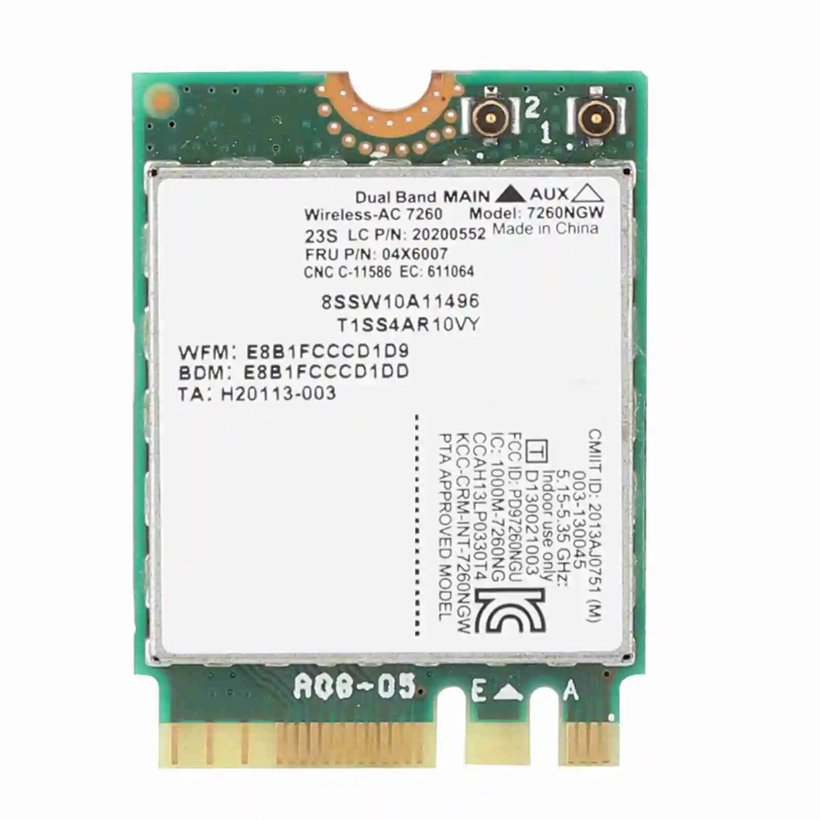 Беспроводная сетевая карта для Intel 7260 AC 867 Мбит/с для Lenovo/ThinkPad