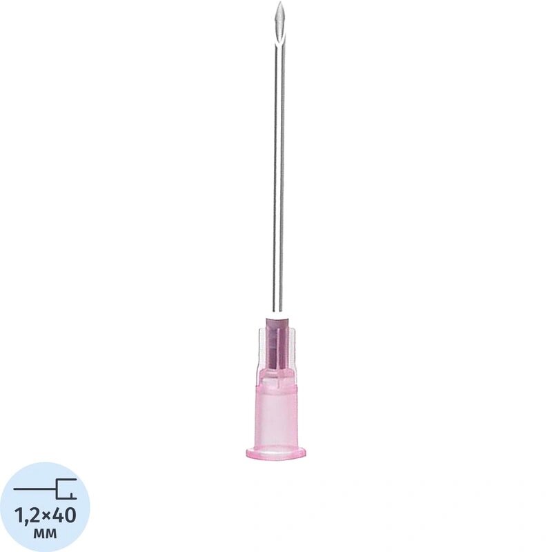 Игла инъекционная SFM Luer lock 18G 1.2 x 40 мм (100 штук в упаковке)