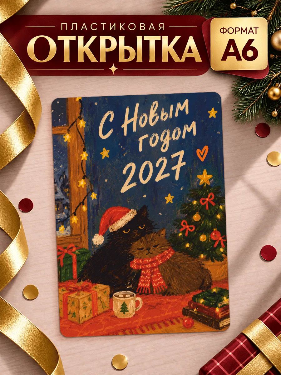 Мини открытка Новый Год