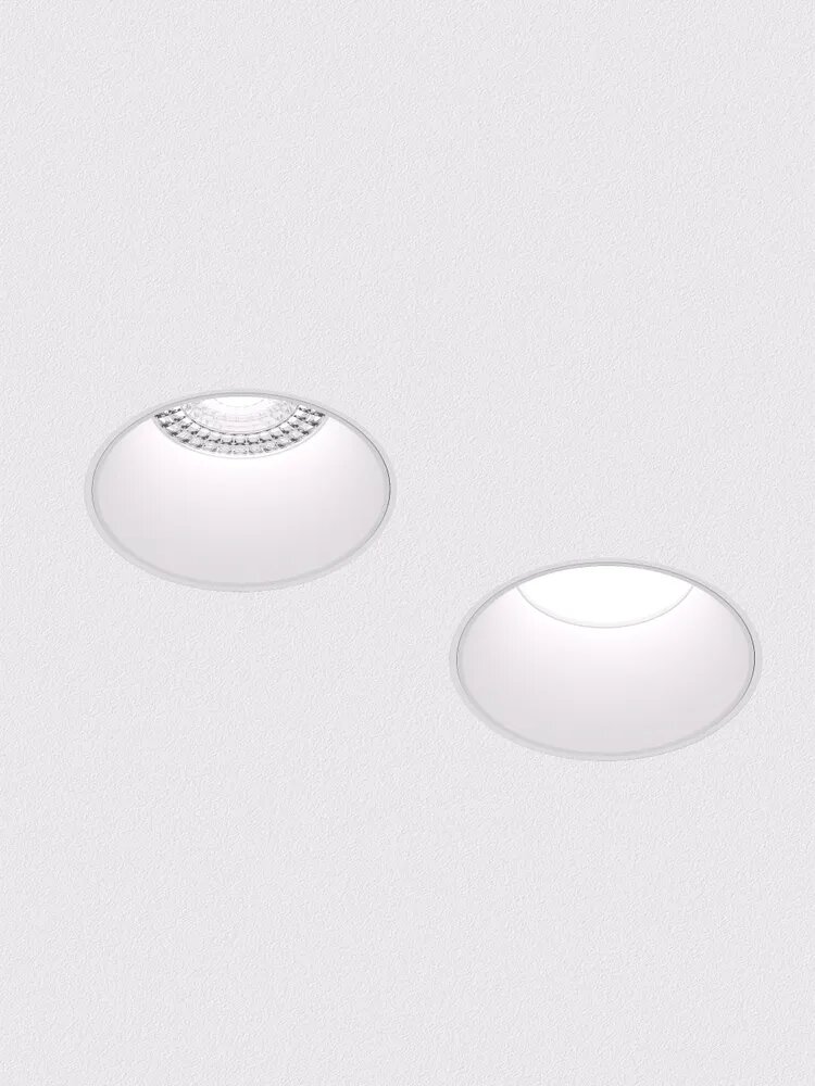 Светильник потолочный встраиваемый безрамочный interiorlight FRAMELESS-W, круглый белый GU10