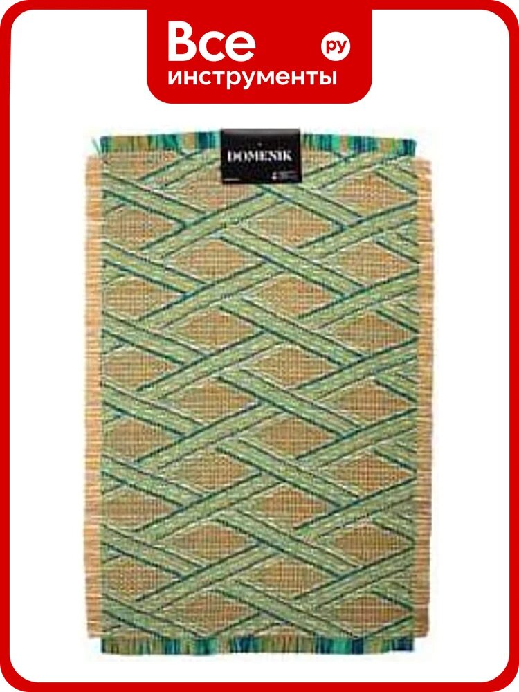 Сервировочная салфетка DOMENIK плетеная ETHNOSTYLE, зеленая DMP10