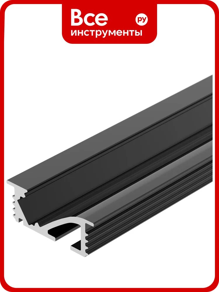 Профиль Arlight SL-BEVEL-W21-F-2000 ANOD BLACK 2м 048997