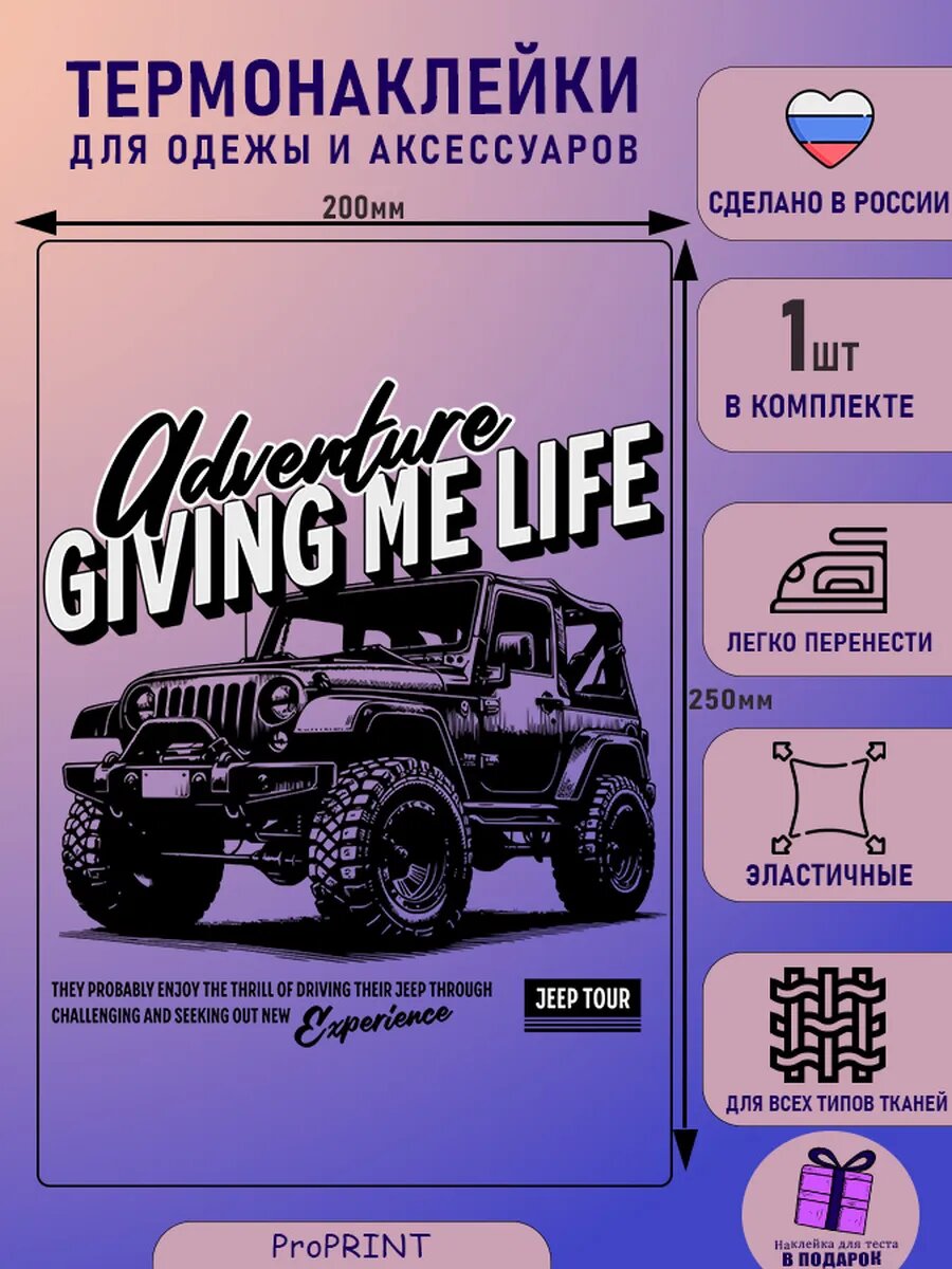 Термонаклейка на одежду автомобиль