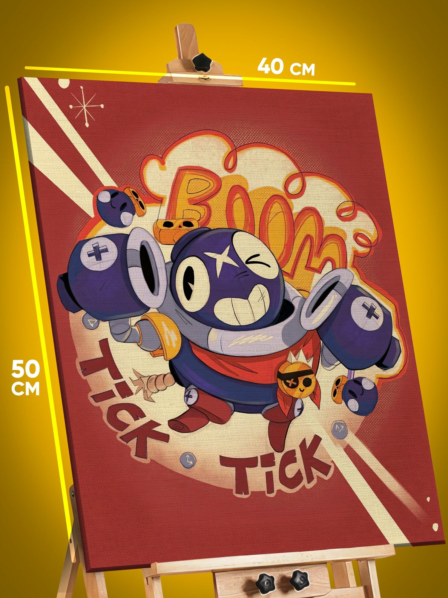 Картина на стену интерьерная на холсте с подрамником 40х50 Brawl Stars Игра