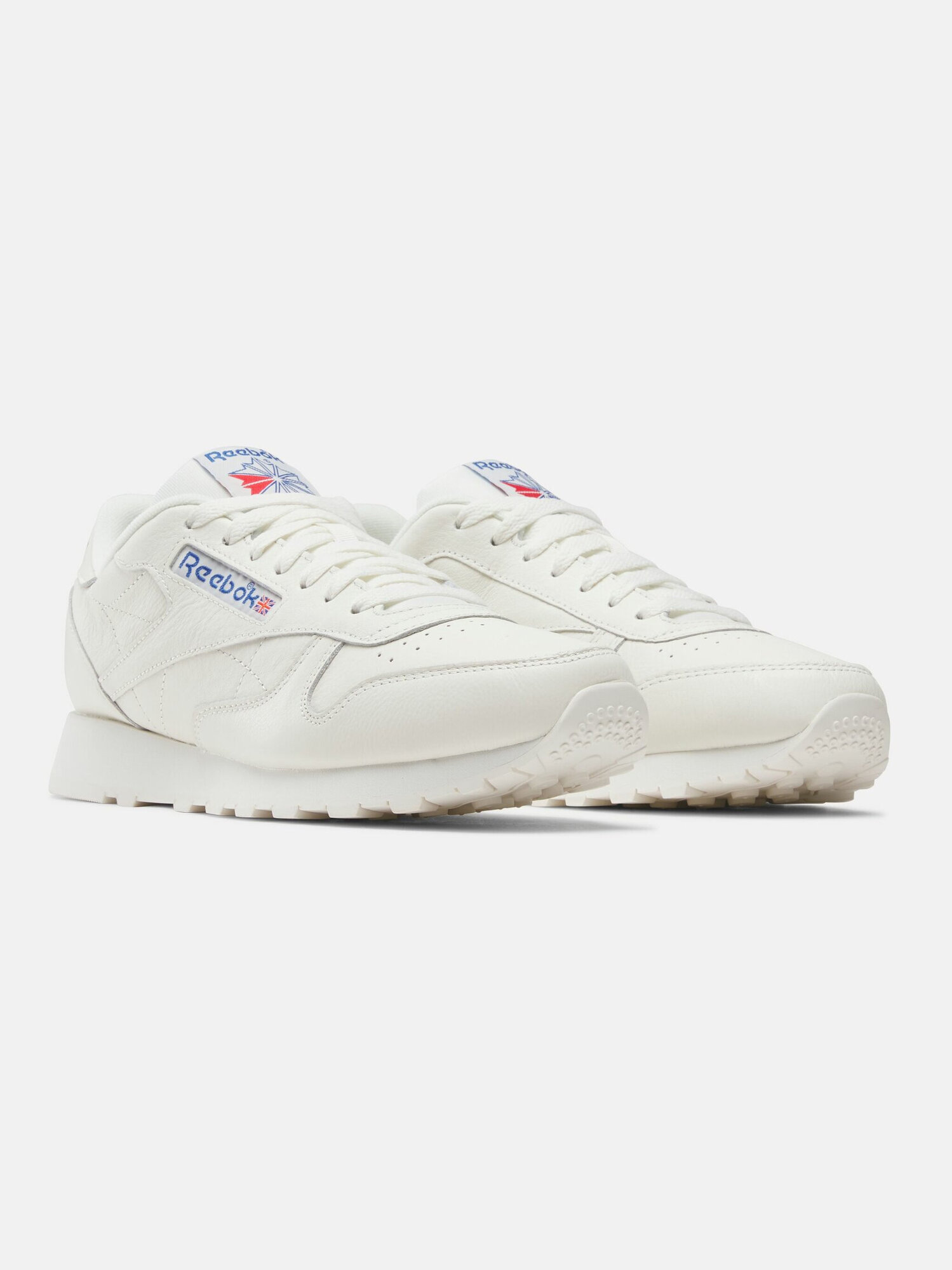 Кроссовки Reebok Classic Leather, полнота F (EU)/ на среднюю стопу, размер 11.5 US, белый — фото 1