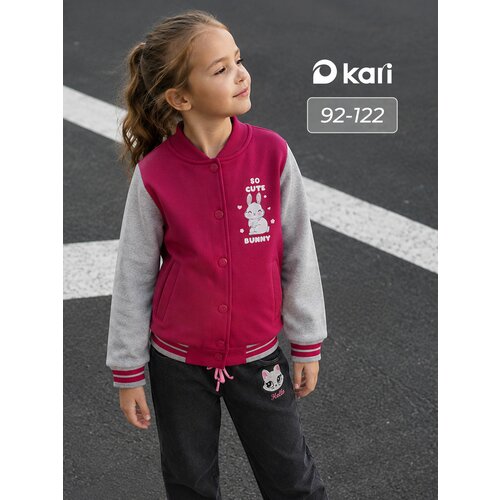 фото Бомбер kari kids осень-зима 2026, размер 4-5, бордо
