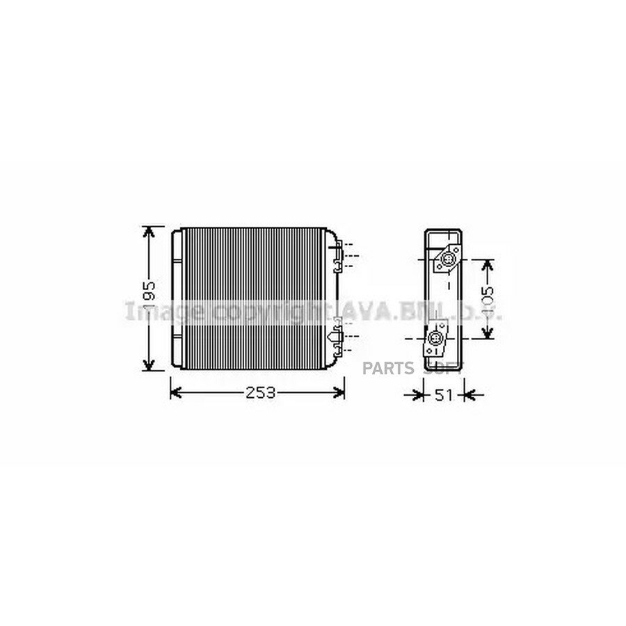 Радиатор печки AVA QUALITY COOLING от официального дистрибьютора, AVA, артикул LA6020