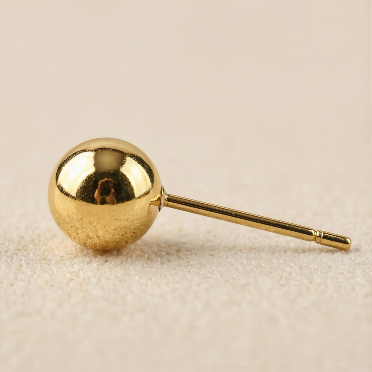 Для ручного изготовления бижутерии штифт с шариком золотой оттенок 14k покрытие детали для сережек