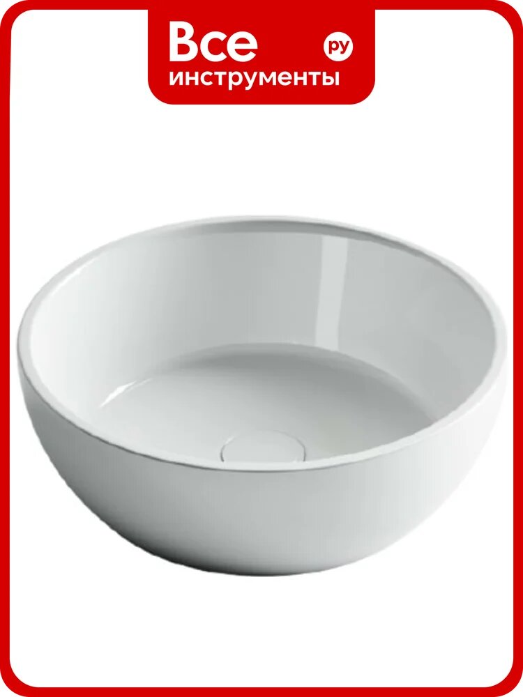 Умывальник чаша Ceramicanova Element накладная круглая, 410х410х145 мм CN6021