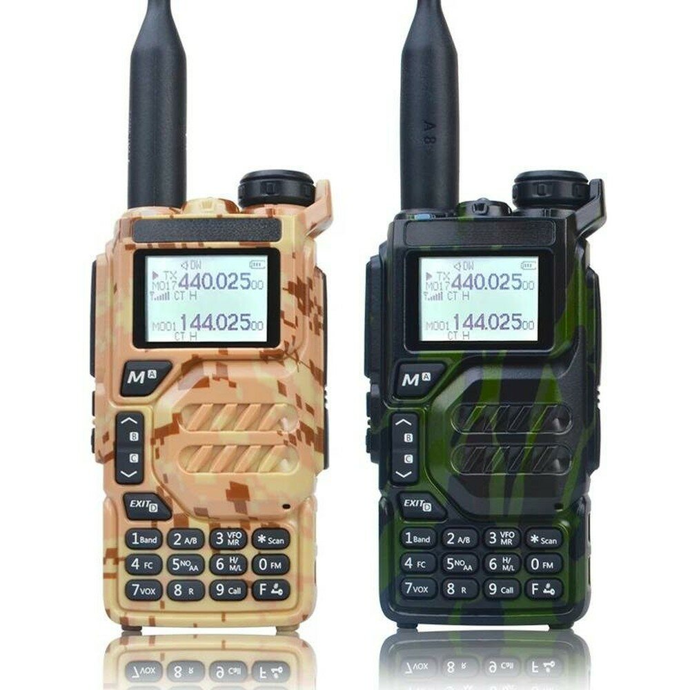 Рация портативная, диапазон 50-600 МГц, VHF/UHF, FM, DTMF, VOX, для туризма и охраны