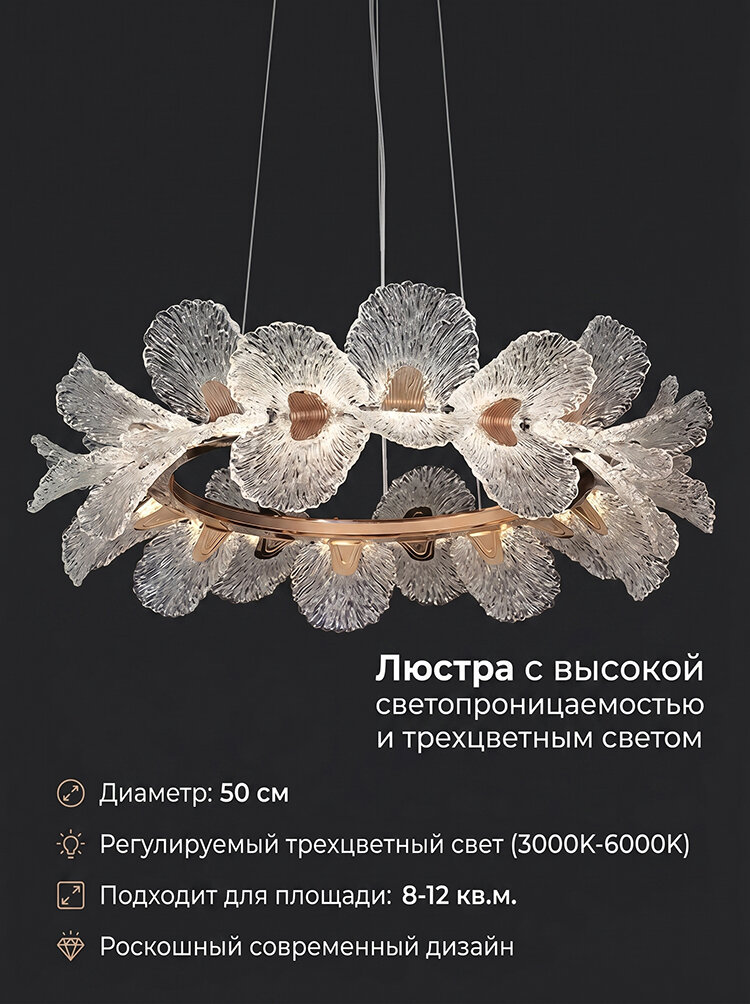 Люстра, LED, 40 Вт