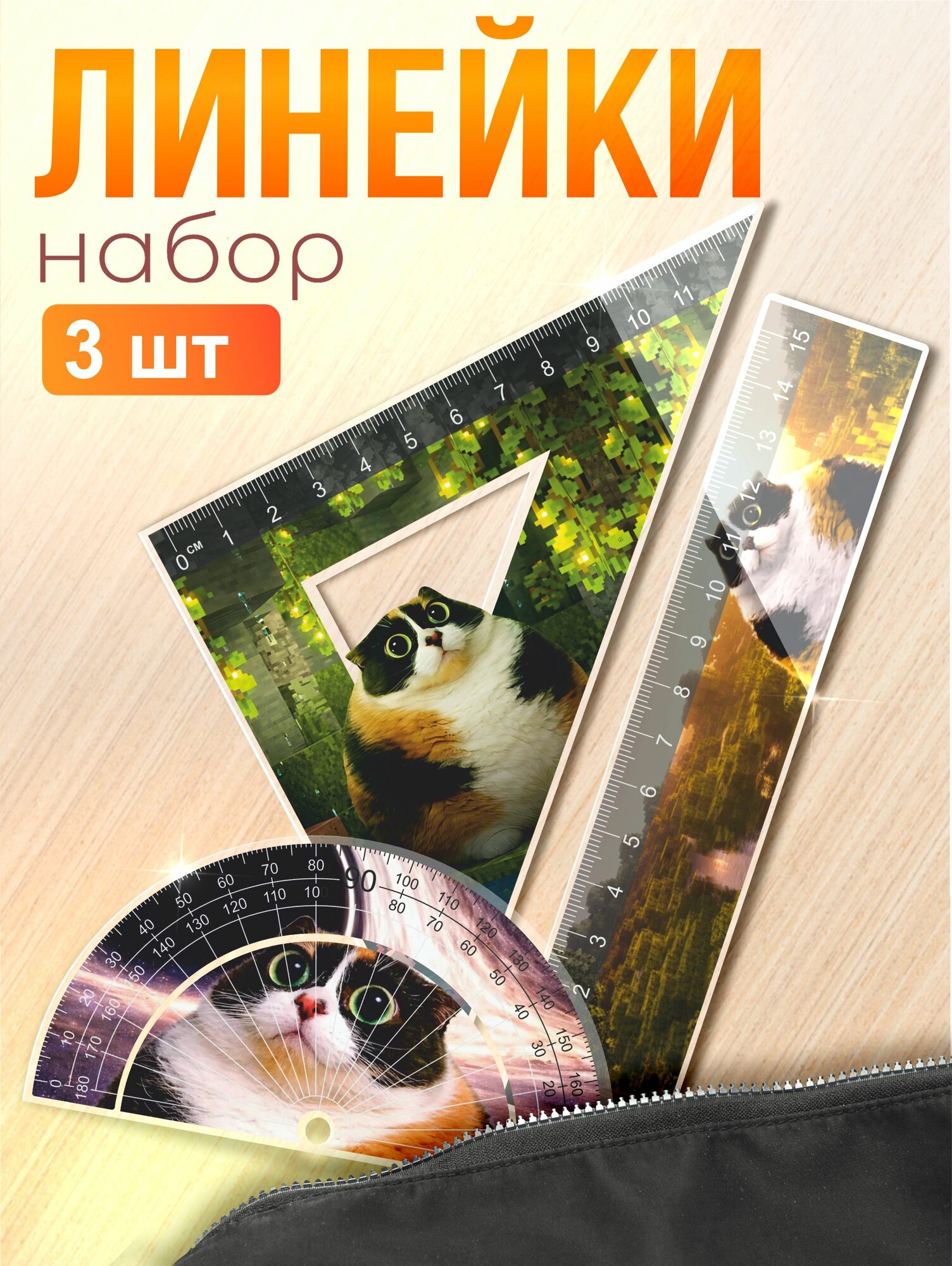 Набор линеек для школы мем Мелстрой котость