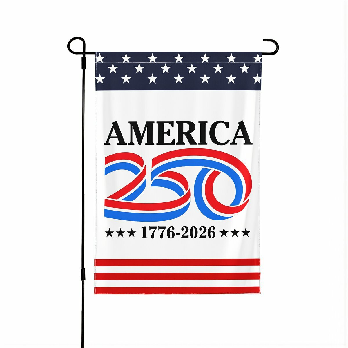 Декоративный аксессуар для улицы садовый флаг США к 250 летию независимости из полиэстера 100D 30х45 см, Размер 30х45 см, Дизайн 1
