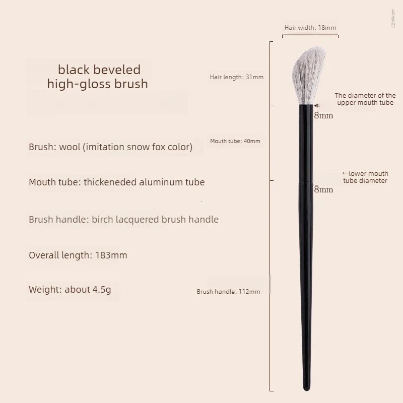 Dawndesslo кисть для румян из козьей шерсти Black