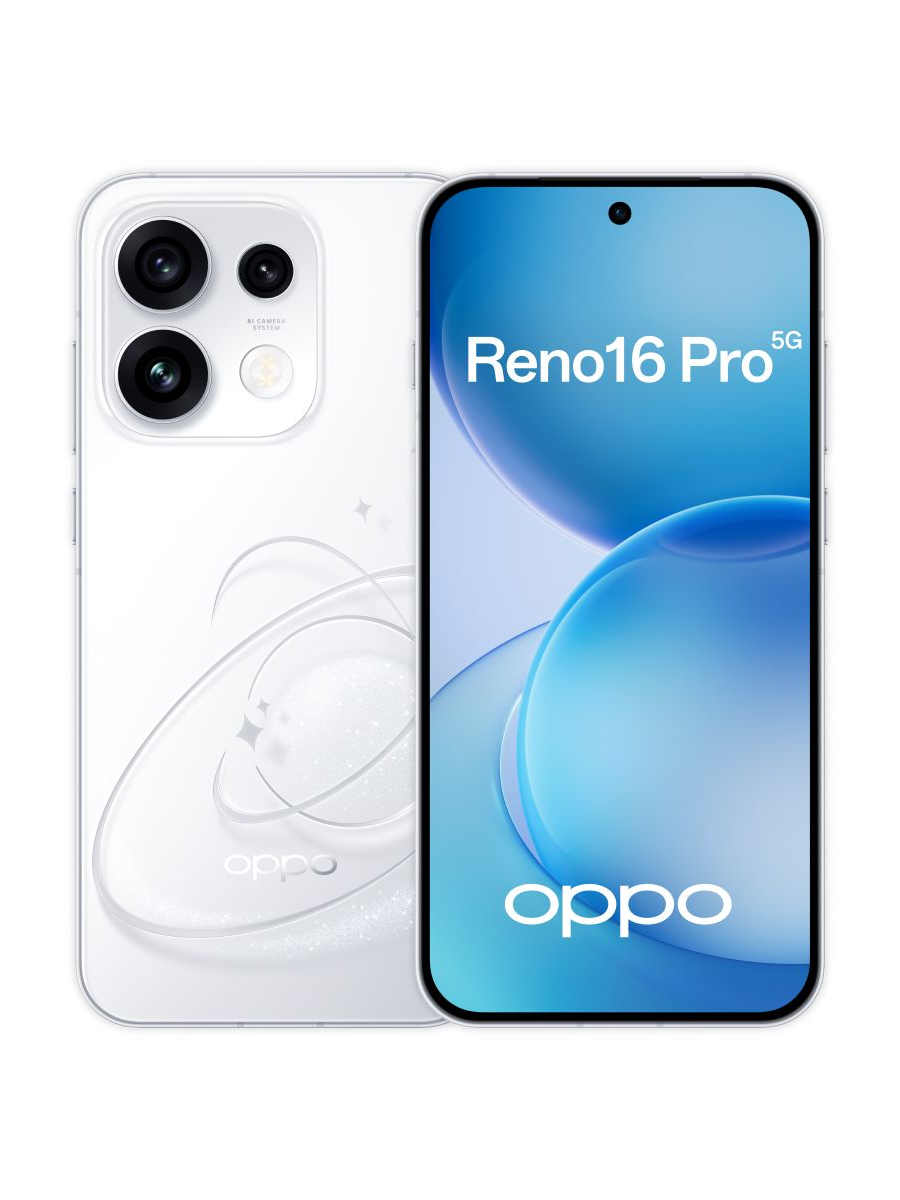 Смартфон Oppo Reno16 pro 6.32", 12/512Gb, CPH2863, NFC, AMOLED, 144Гц, 6700мАч, белый