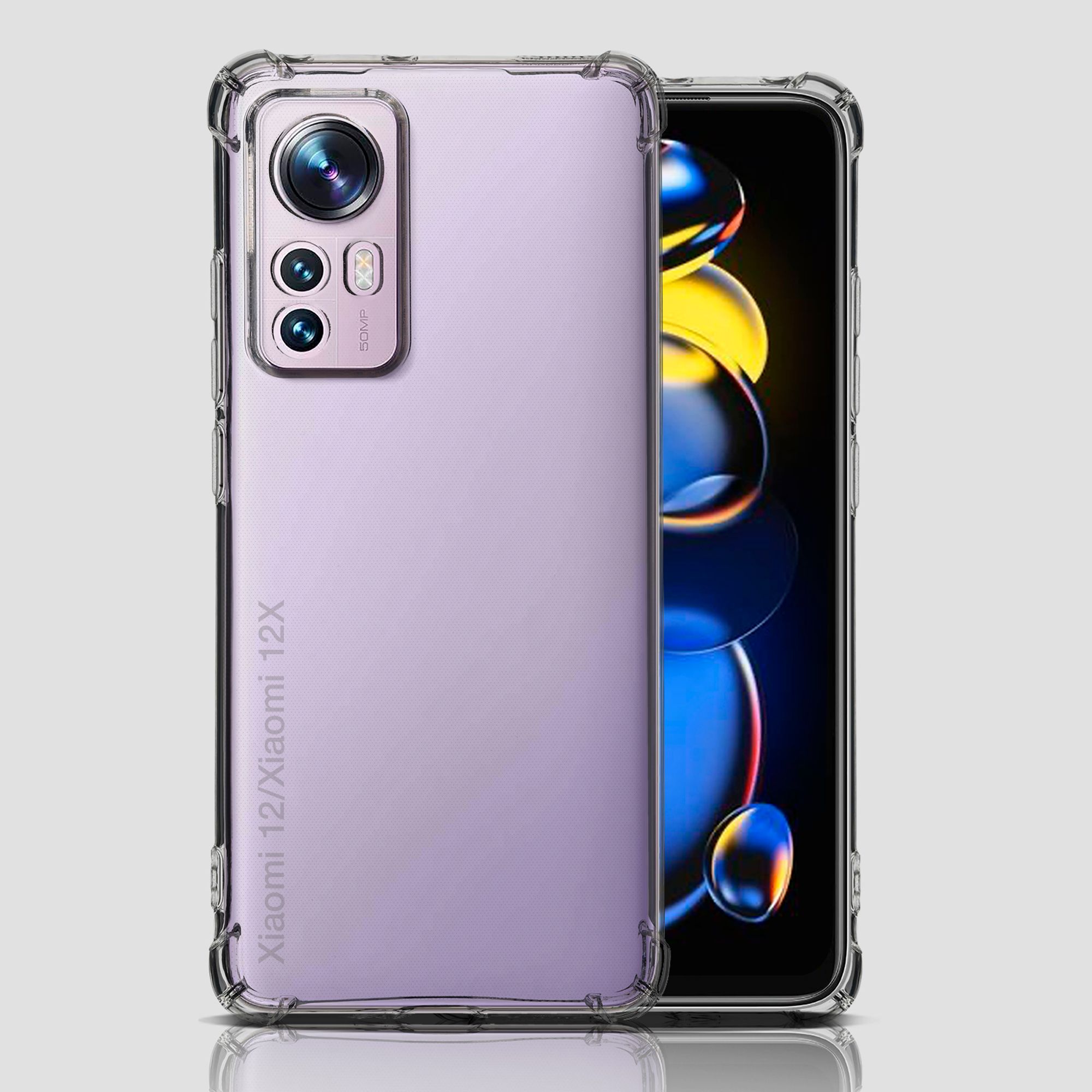 Чехол для смартфона XIAOMI Mi 12, 12X силиконовый противоударный с защитой камеры, бампер с усиленными углами для телефона Ксяоми Ми 12, Сяоми 12Х, 12 Икс прозрачный