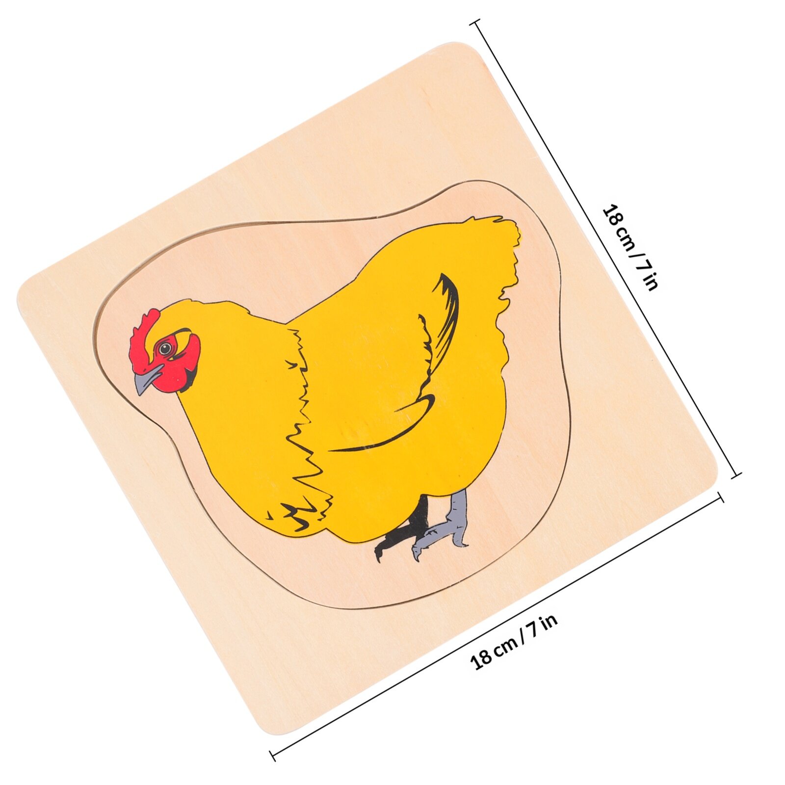 Набор Из 1 Шт Детский Обучающий Головоломка Игрушка Мультик Из Дерева 18x18x2 Cm