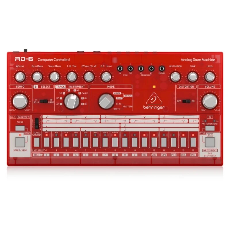 Behringer RD-6 Аналоговая драм-машина Красный, RD-6-SB
