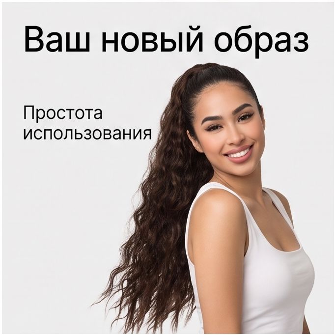 Хвост на резинке из искусственных волос кукурузная завивка длинный невидимый для повседневного образа