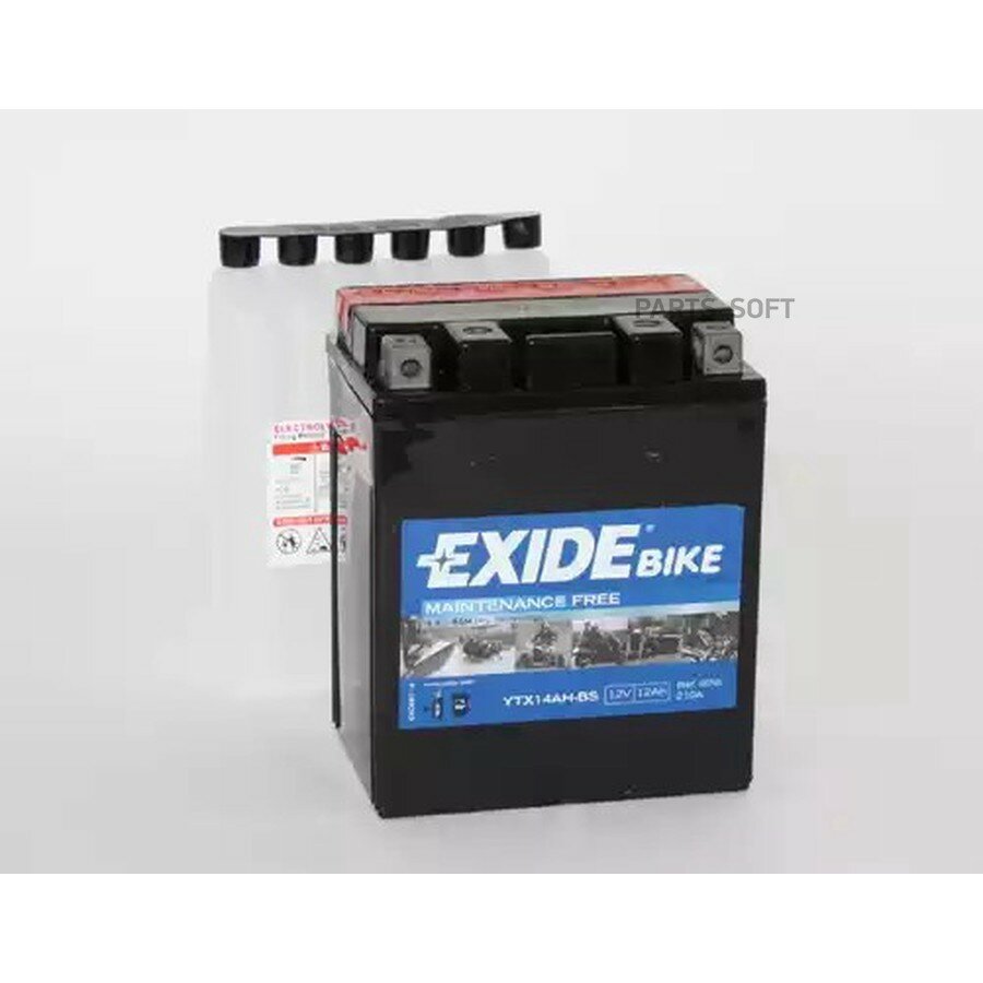 AGM аккумулятор 12V 12Ah 210A ETN 1(L+) B0 135x90x165 5kg от официального дистрибьютора, EXIDE, артикул ETX14AHBS