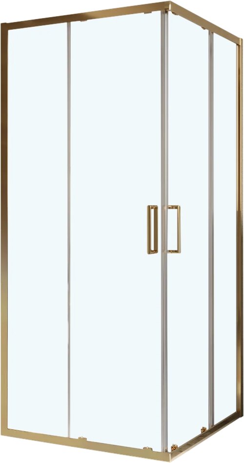 Душевой уголок BelBagno Luce A-2-90-C-ORO без поддона, стеклянный, 90x90, квадратный, раздвижной, итальянский
