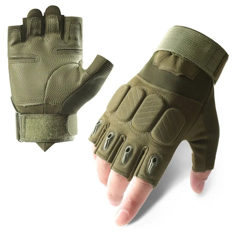 Тактические перчатки полупальцевые, размер L, Z916 Army Green