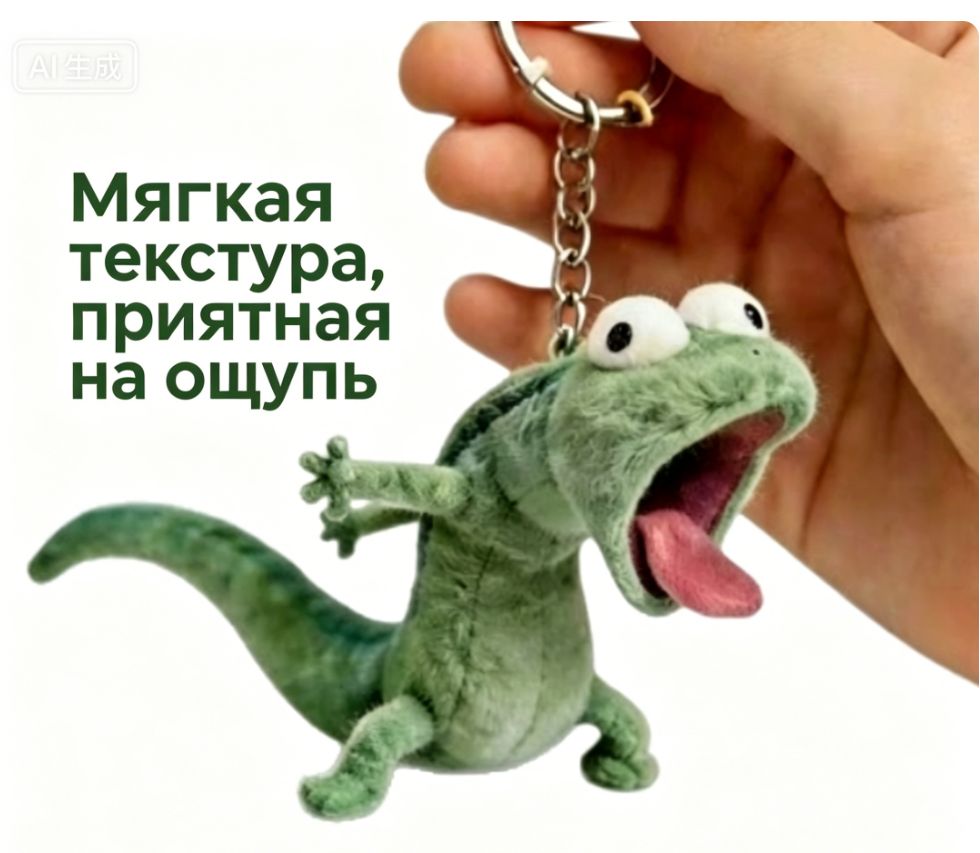 Брелок-игрушка ящерица, мягкий плюшевый брелок для ключей, оригинальный подарок
