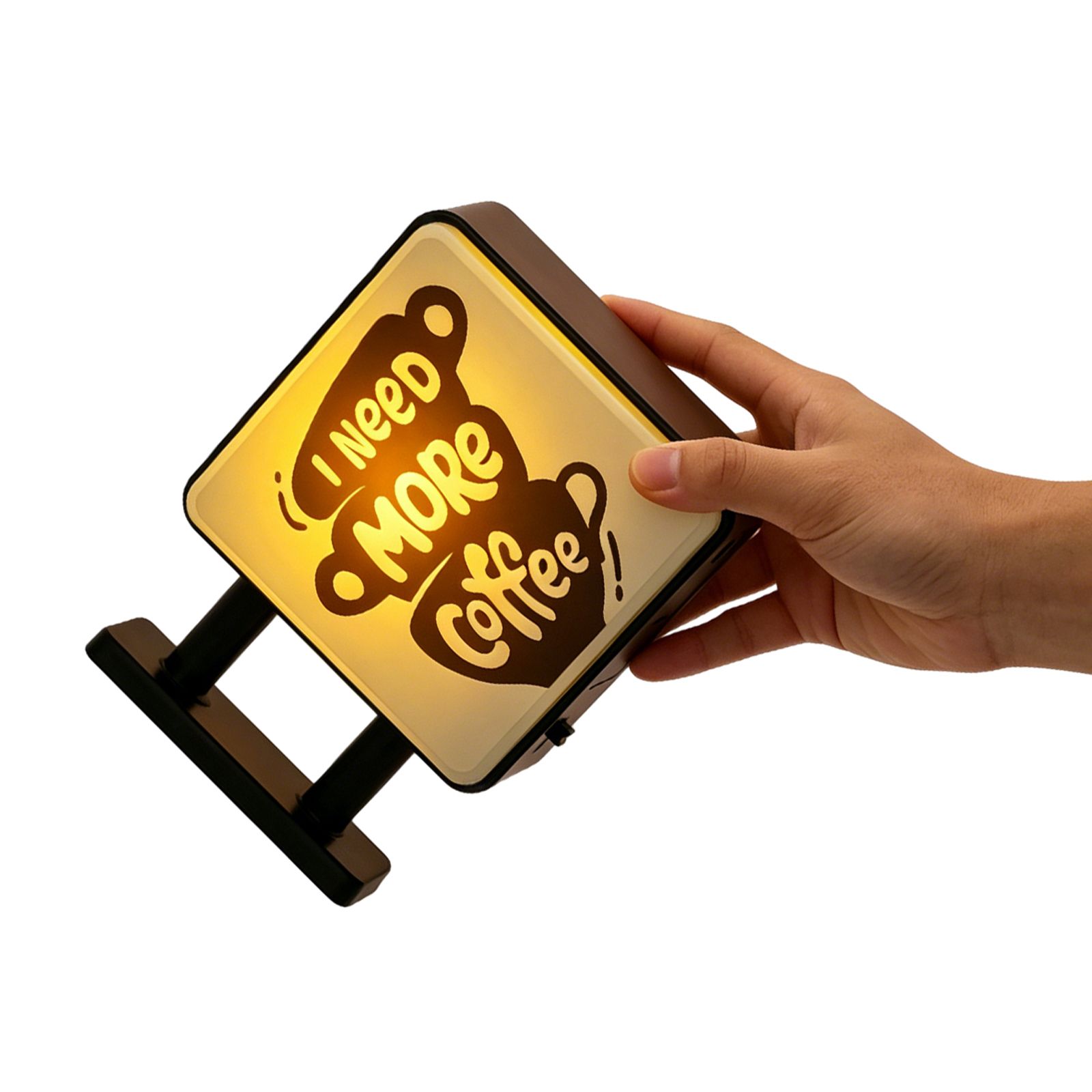 Светодиодная настенная табличка Coffee с магнитом и подсветкой