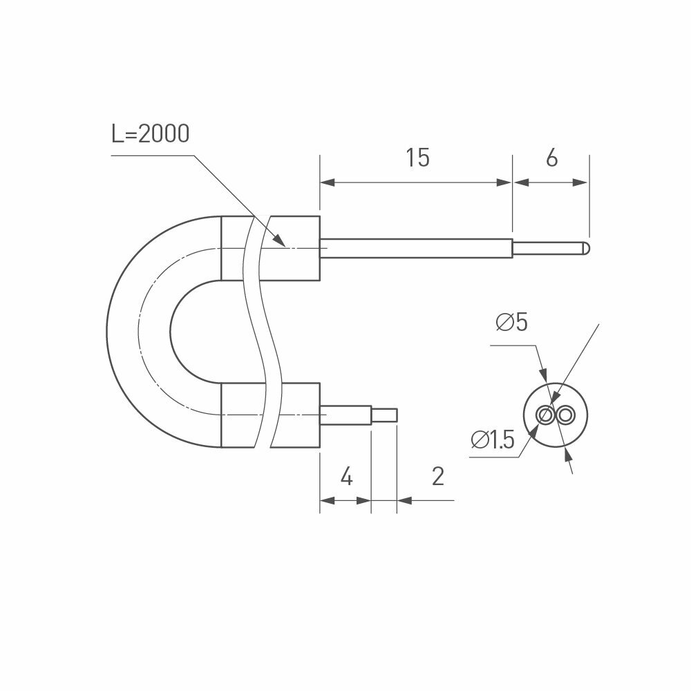 Провод Arlight Провод питания ARL-MOONLIGHT-20AWG-2W-D4.5-CU-2000 White