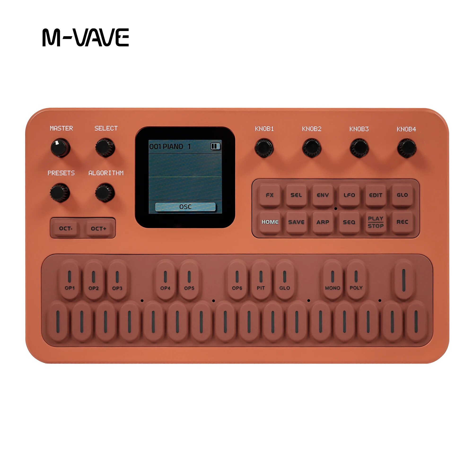 Синтезатор M-VAVE FM1 SK15 оранжевый 27 клавиш