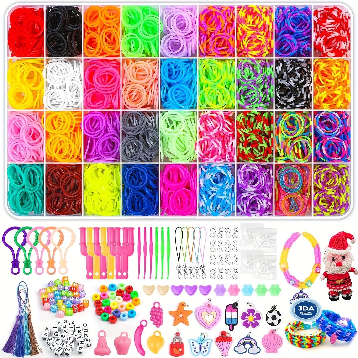 Набор для изготовления браслетов из резинок 2900 шт. 32 цвета, DIY Loom bands, аксессуары для рукоделия