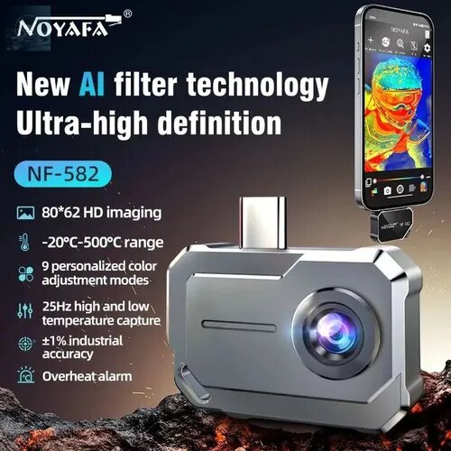 Тепловизор NF-582 для смартфонов, высокоточный прибор для измерения температуры.