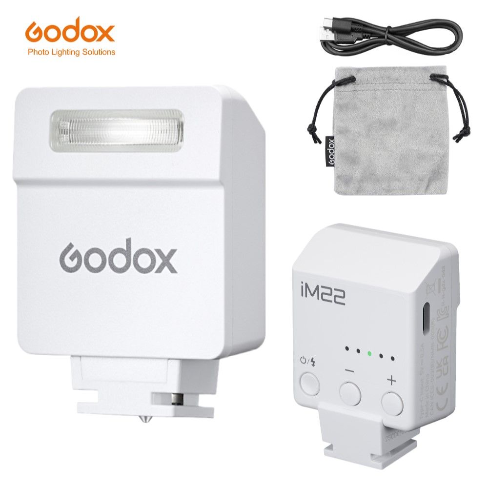 Godox iM22 мини портативная вспышка для камер, питание от элементов типа вспышка, 1 упаковка в товаре
